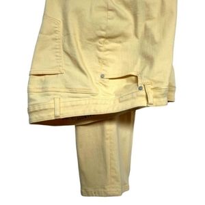 Talbots Flawless Girlfriend Jeans 18W Pale Yellow Relaxed Fit Cotton Stretch